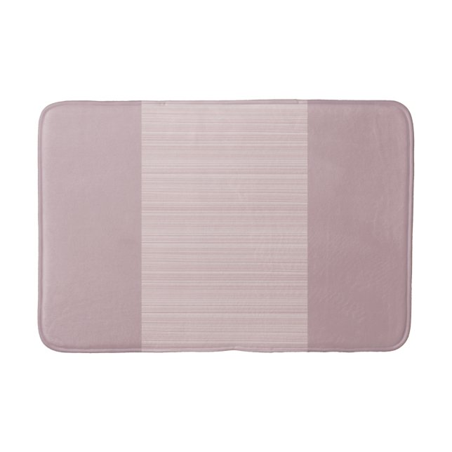Tapis De Bain Bande horizontale mauve rose pâle (Devant)
