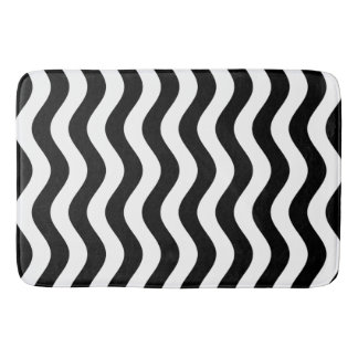 Tapis De Bain Bande noire et blanche