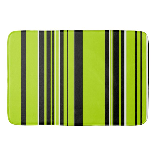 Tapis De Bain Bandes complexes - Vert citron (Devant)