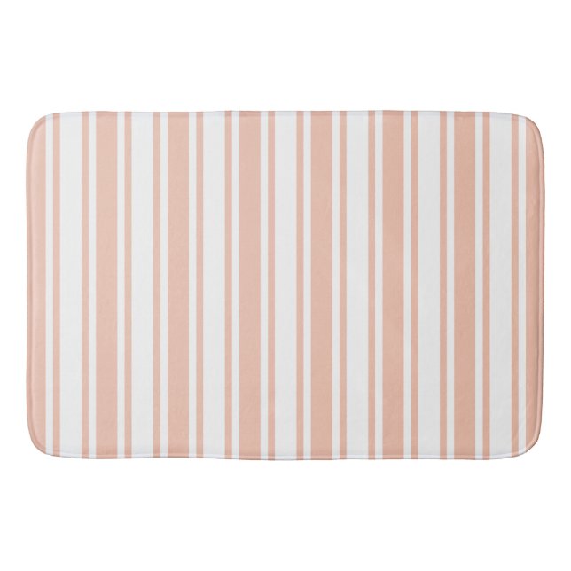 Tapis De Bain Bandes de bonbons blanches et de bracelets (Devant)