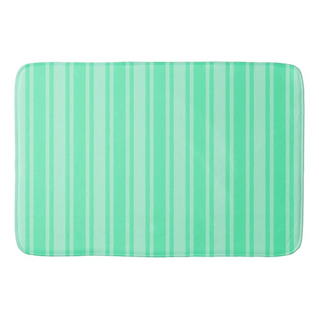 Tapis De Bain Bandes de bonbons vertes à la menthe (Devant)
