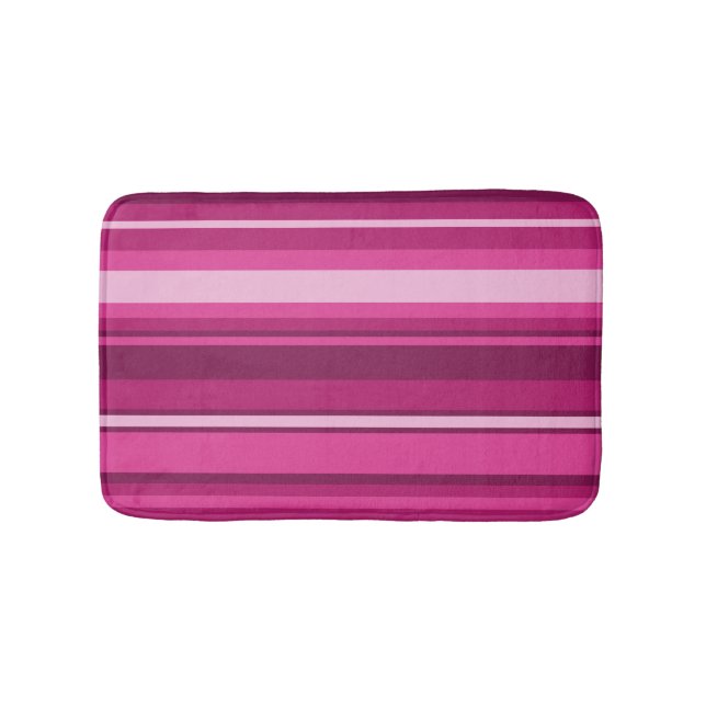 Tapis De Bain Bandes de Fuschia (Devant)