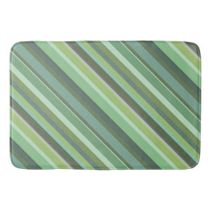 Tapis De Bain Bandes diagonales vert olive