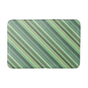 Tapis De Bain Bandes diagonales vert olive