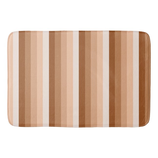 Tapis De Bain Bandes d'ombre orange brûlées (Devant)