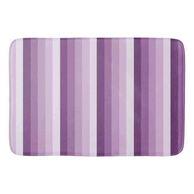 Tapis De Bain Bandes d'ombre prune violette (Devant)