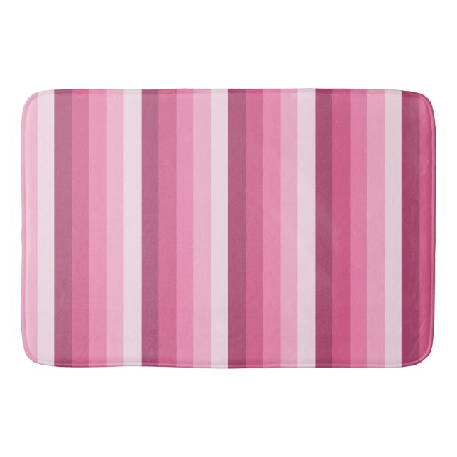 Tapis De Bain Bandes d'ombre rose (Devant)