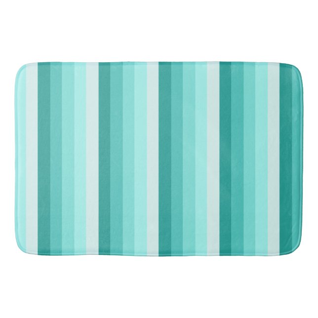 Tapis De Bain Bandes d'ombre turquoise (Devant)