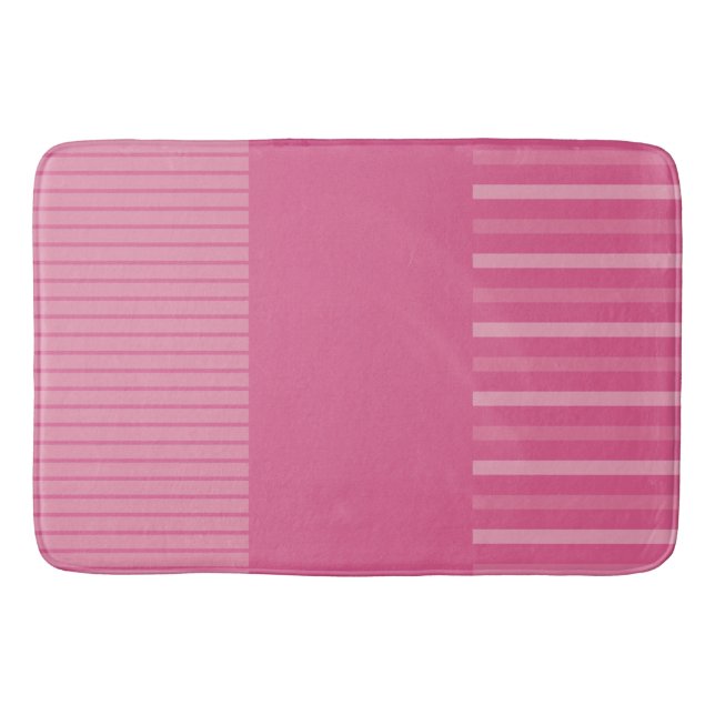 Tapis De Bain Bandes Pop Couleur - Rose (Devant)