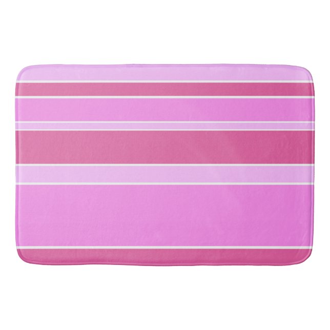 Tapis De Bain Bandes roses (Devant)