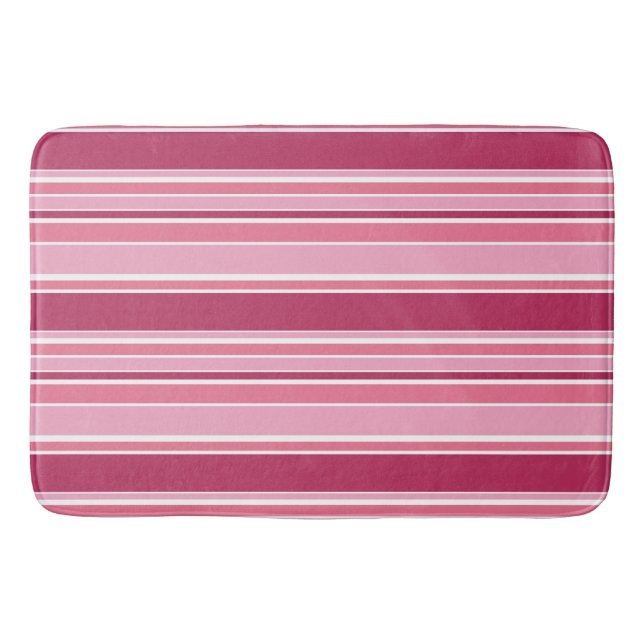 Tapis De Bain Bandes roses (Devant)