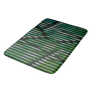 Tapis De Bain Bandes rugueuses sur teintes vertes conception abs
