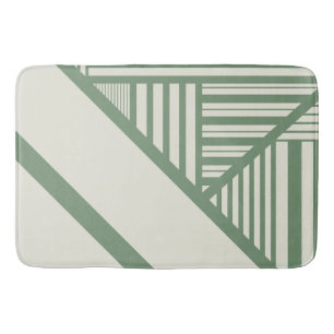 Tapis De Bain Bandes triangulaires en vert