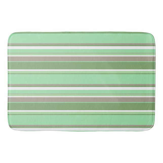 Tapis De Bain Bandes vert pâle (Devant)
