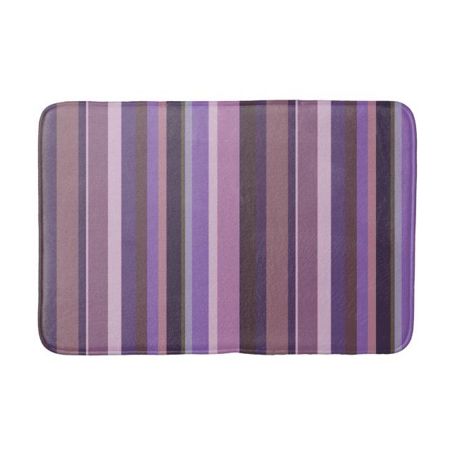 Tapis De Bain Bandes verticales mauves (Devant)