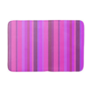 Tapis De Bain Bandes verticales roses
