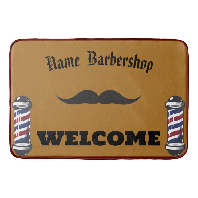 Tapis De Bain Barber Shop Bienvenue Barbershop Hair Style do-it- (Devant)