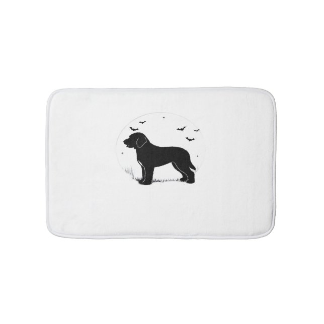 Tapis De Bain Barbet Chien - Halloween Lune Silhouette surdimens (Devant)