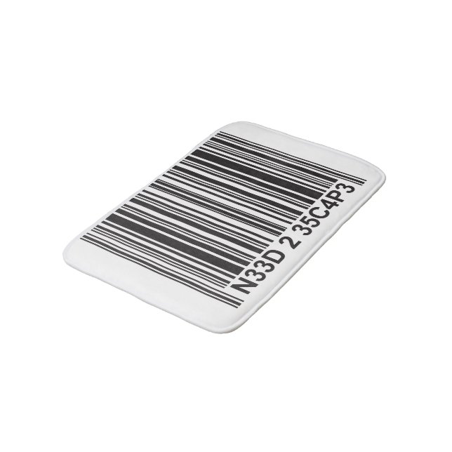 Tapis De Bain Barcode Leetspeak - Nécessité d'échapper au bath M (Angle)
