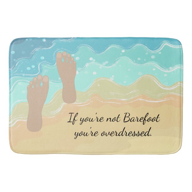 Tapis De Bain Barefoot Beach Cute (Devant)