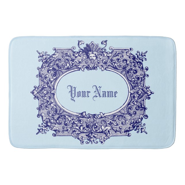 Tapis De Bain Baroque Rococo Cartouche Modèle (Devant)