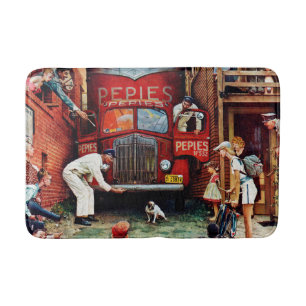 Tapis De Bain Barrage routier par Norman Rockwell