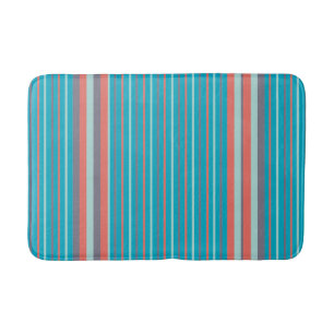 Tapis De Bain Barre Verticale Turquoise