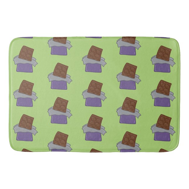 Tapis De Bain Bars à chocolat vert Pistachio (Devant)