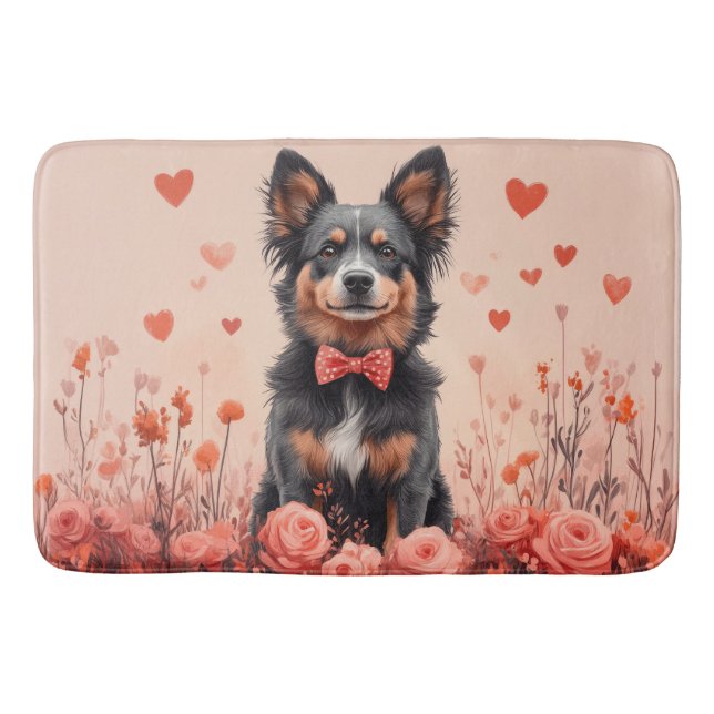 Tapis De Bain Bataille australienne avec Roses - Saint-Valentin (Devant)