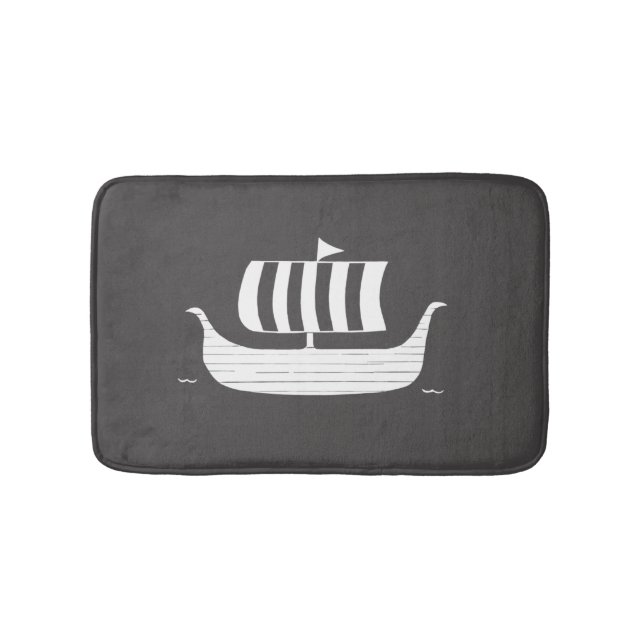 Tapis De Bain Bateau longue Viking avec couleur arrière - plan p (Devant)
