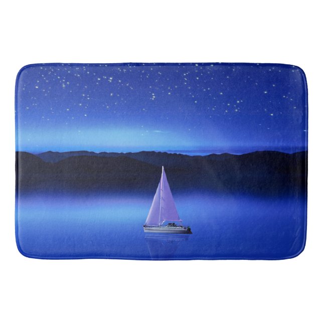 Tapis De Bain Bateau sous le ciel étoilé (Devant)