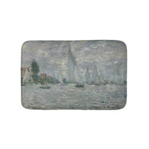 Tapis De Bain Bateaux de Claude Monet , ou régate à Argenteui