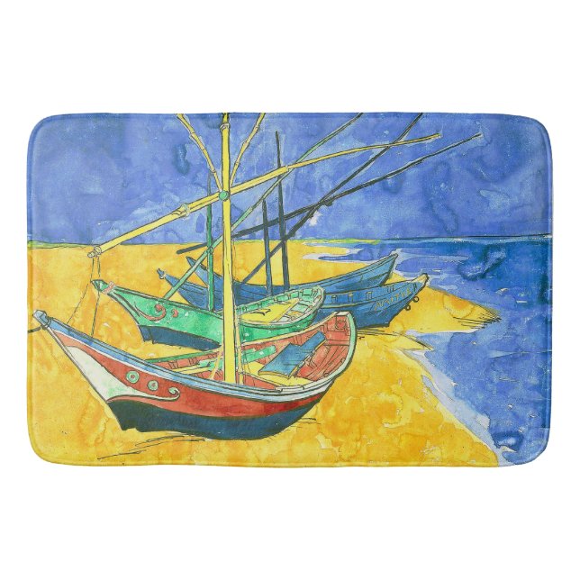 Tapis De Bain Bateaux Vincent van Gogh à Saintes-Marie (Devant)