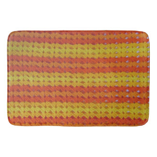 Tapis De Bain Bath Mat - Motif afghan orange