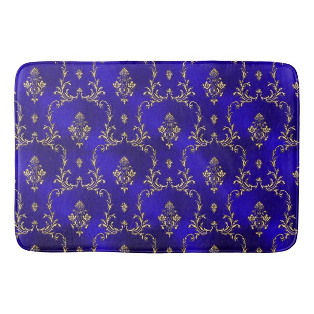 Tapis De Bain Bath Tapis-Bleu et or (Devant)