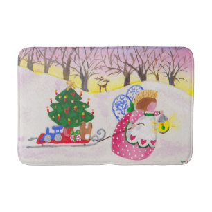 Tapis De Bain Bathmat Angel et traîneau