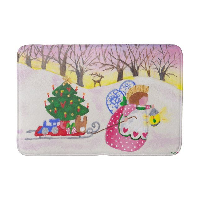 Tapis De Bain Bathmat Angel et traîneau (Devant)