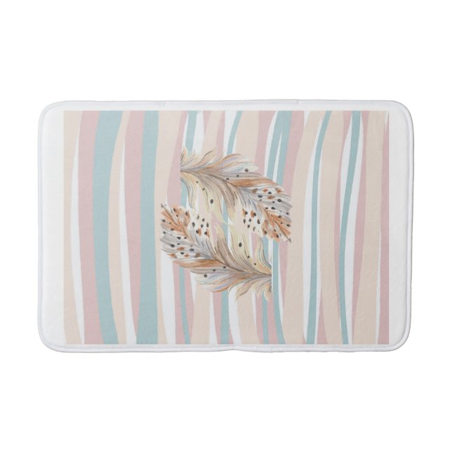 Tapis De Bain Bathmat"Boho Chic Quill Bathmat - Bohème Artistiqu (Devant)