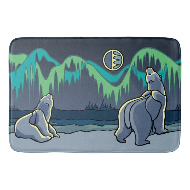 Tapis De Bain Bathmat d'ours polaire Art natif Personnaliser du  (Devant)