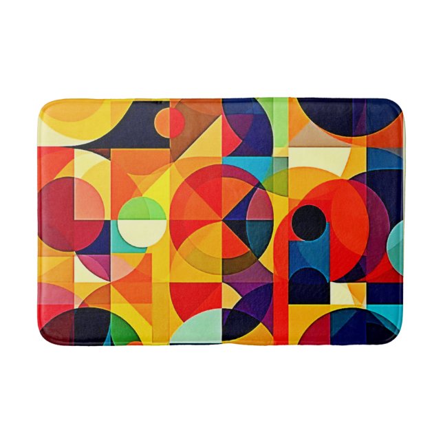 Tapis De Bain Bauhaus Color Geometry Design (Devant)