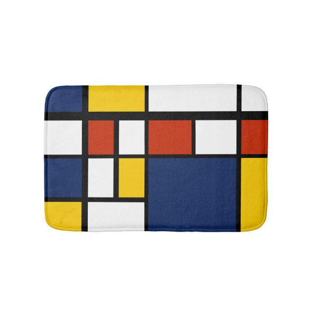 Tapis De Bain bauhaus motif peinture géométrique abstraite mo (Devant)