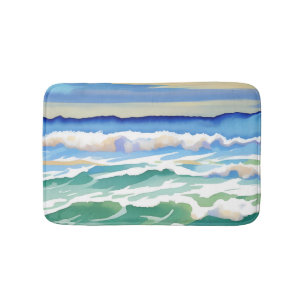 Tapis De Bain Beach Ocean Sea Design 300 Blue Green