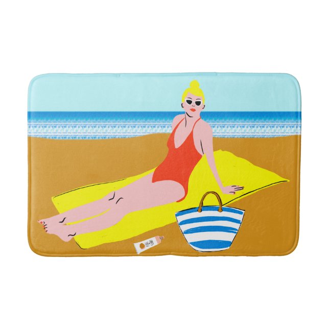 Tapis De Bain Beachy Keen - Jaune (Devant)