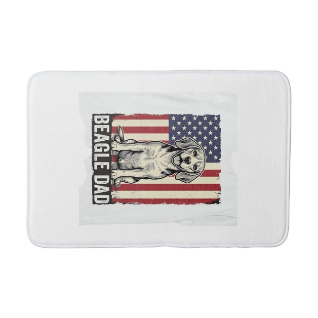 Tapis De Bain Beagle Dad Patriotic Vintage Dog Shirt Design_1 (Devant)