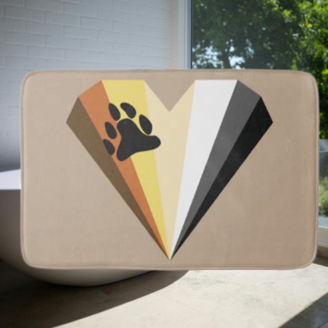 Tapis de bain Bear Heart Pride (Créateur téléchargé)