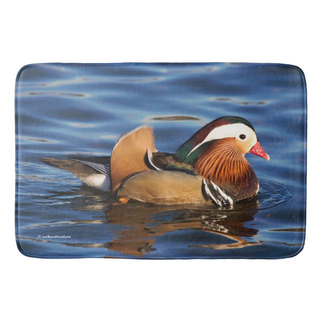 Tapis De Bain Beau canard Mandarin dans le Mat Bain de l'étang (Devant)