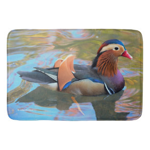 Tapis De Bain Beau canard Mandarin dans l'étang