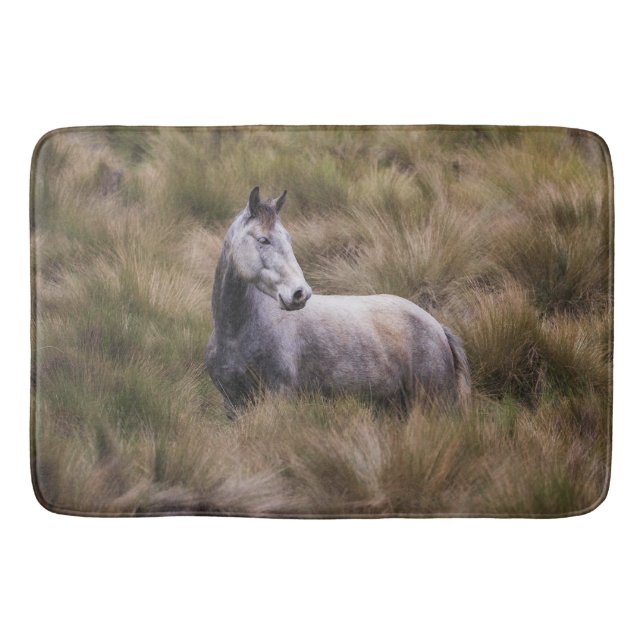 Tapis De Bain Beau Cheval gris coloré (Devant)