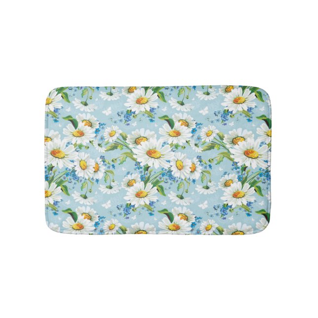 Tapis De Bain Beau motif floral lumineux élégant 2 (Devant)