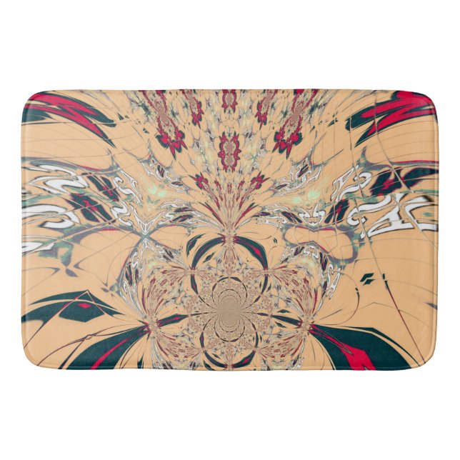 Tapis De Bain Beau motif floral simple design personnalisé (Devant)